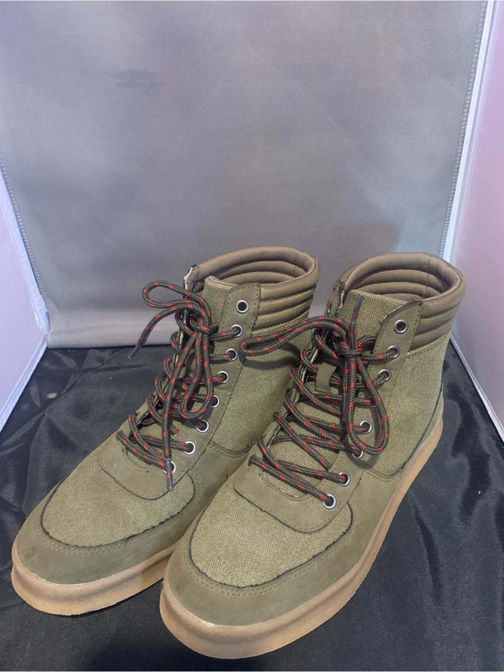 Women's Rocket Dog "Gamer" Olive Green Canvas Casual High-Top Boots